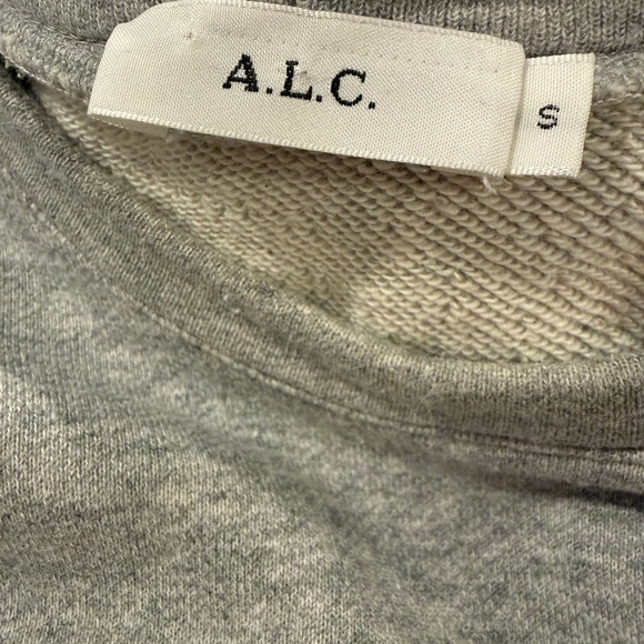 A.L.C. $295 Light Gray Ruffle Sweatshirt - Picture 5 of 6
